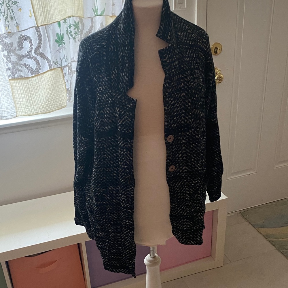 Lucky Brand Black and White Knit Sweater